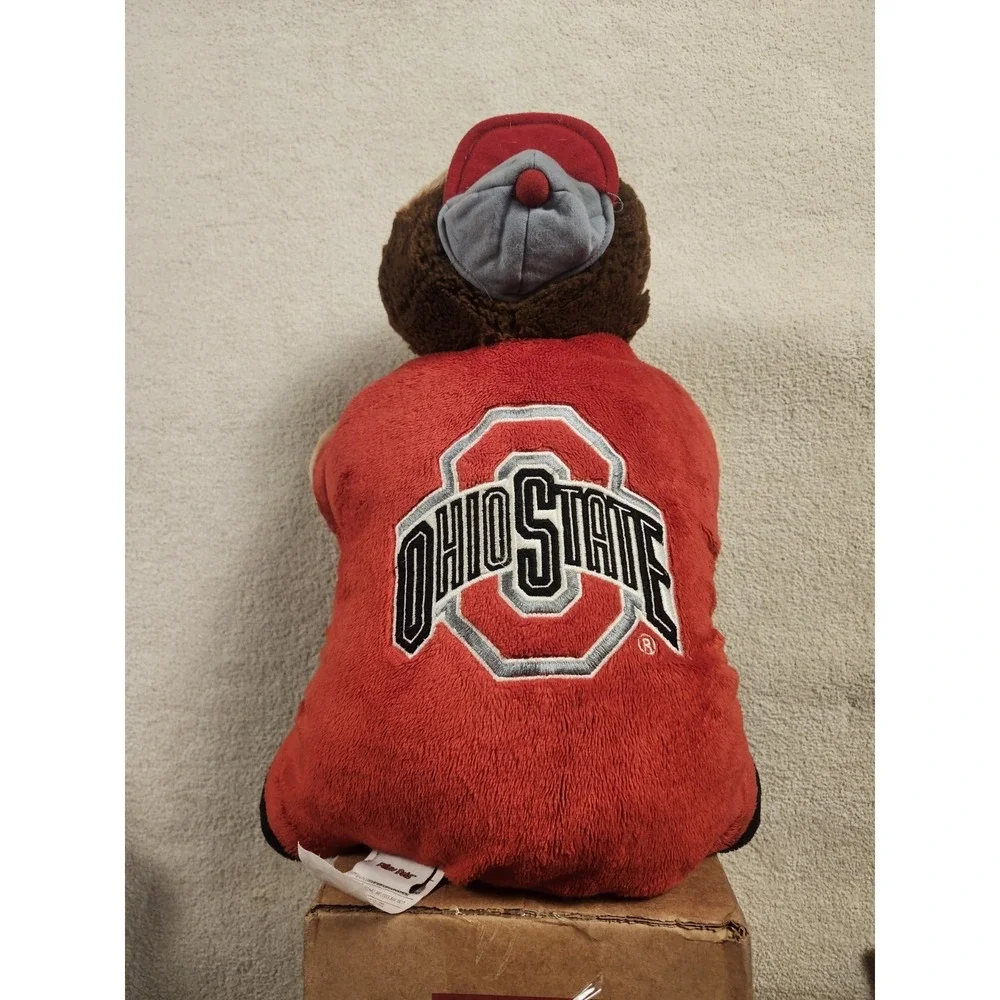 Ohio State Buckeyes OSU Brutus Mascot Pillow Pet Licensed